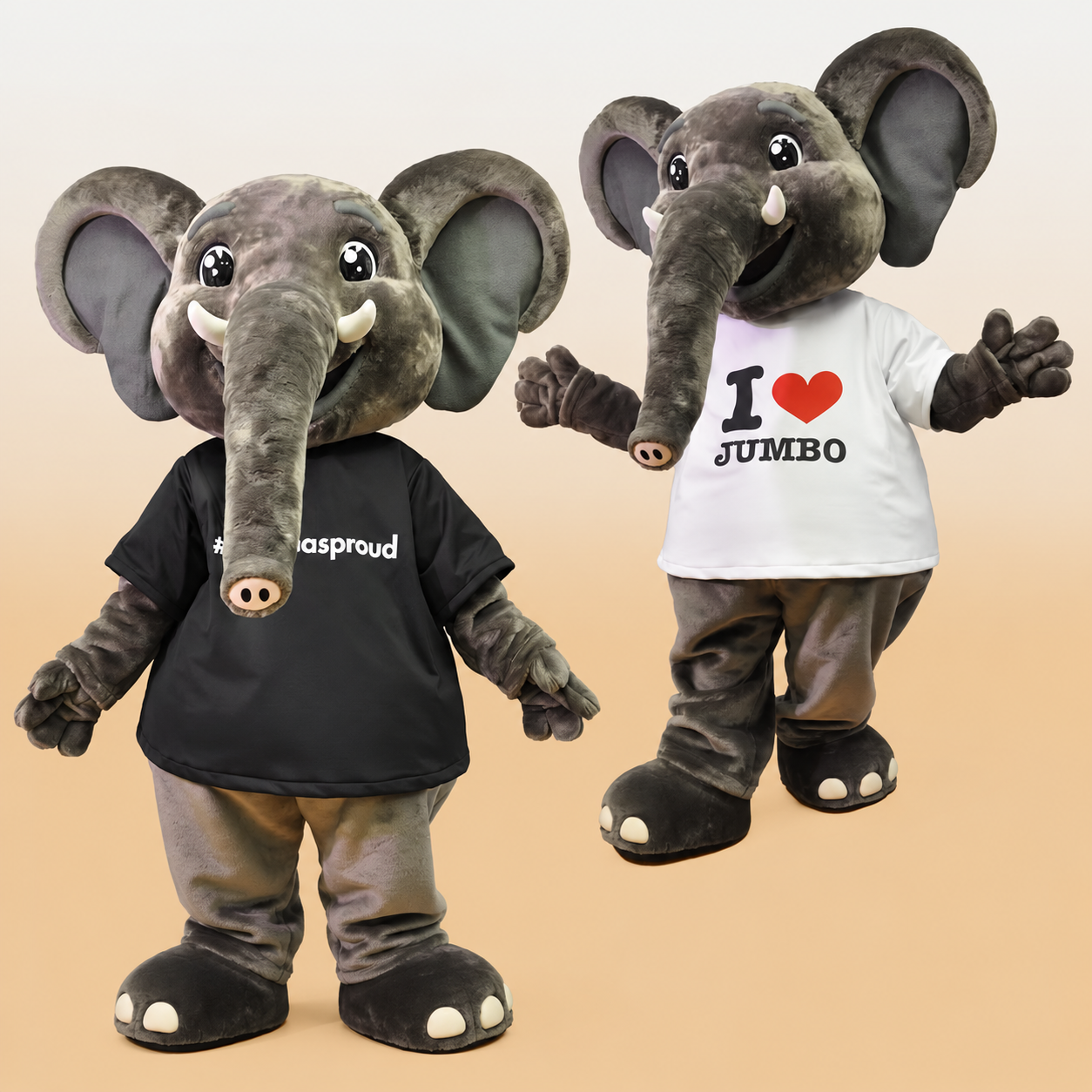 Adorable Custom Elephant Mascot Costume for Events & Promotions