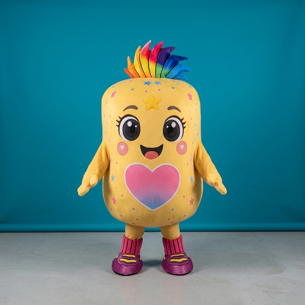 Colorful Star & Heart Mascot Costume
