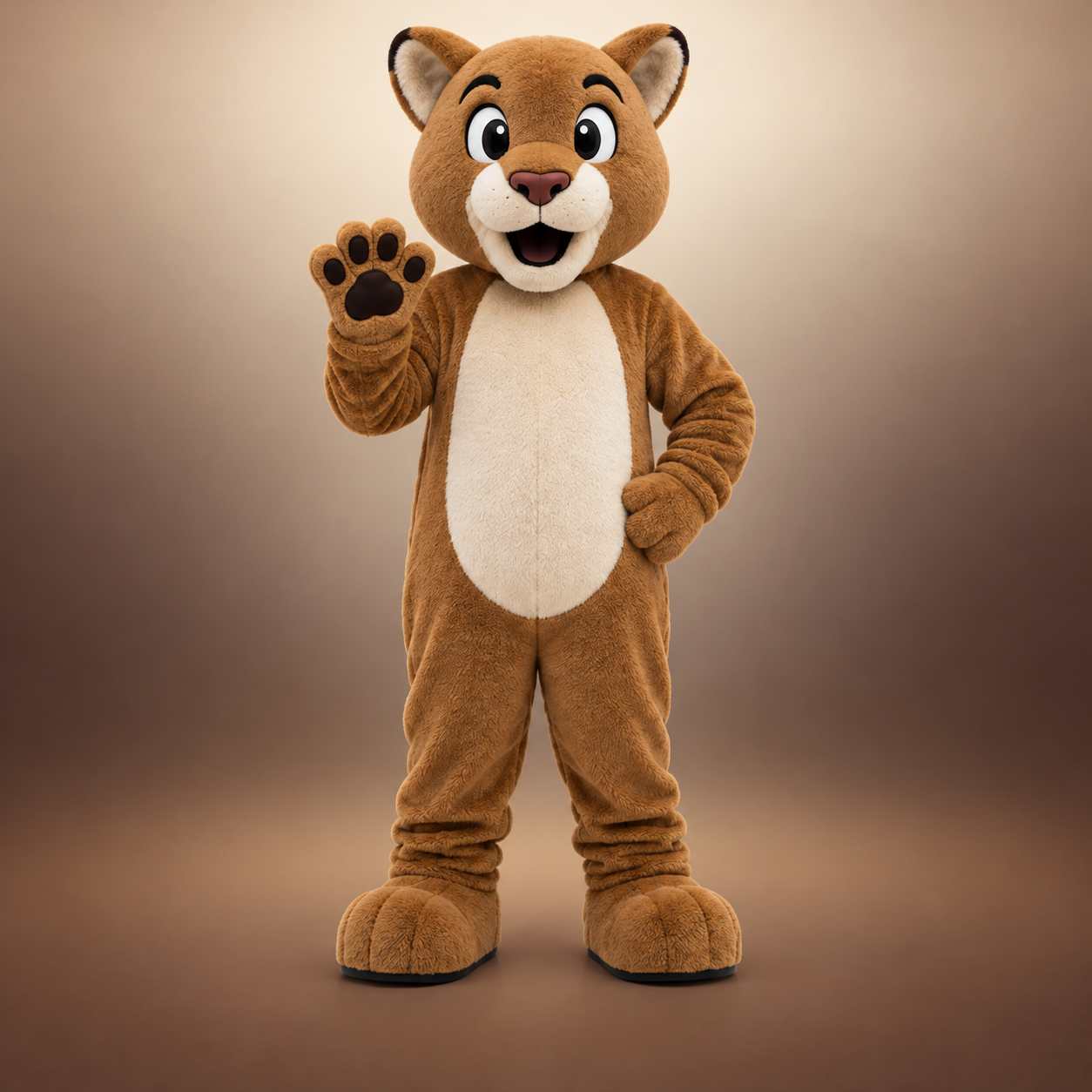 Friendly Cougar Mascot Costume
